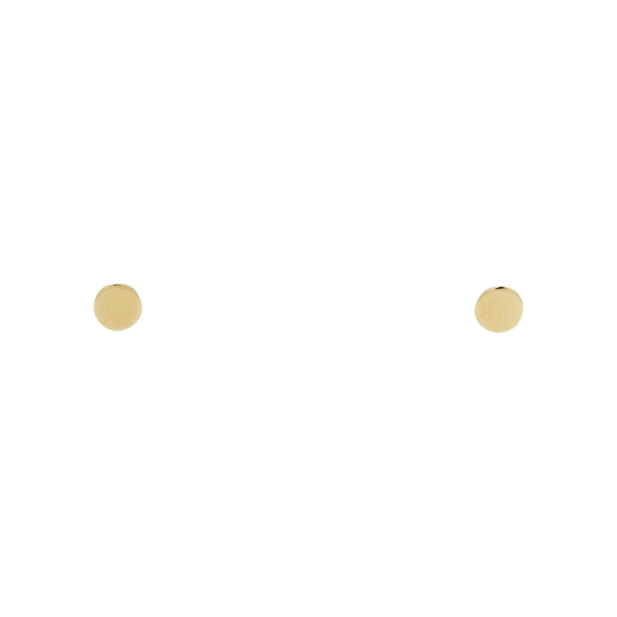 14k Yellow Gold 3mm Circle Stud