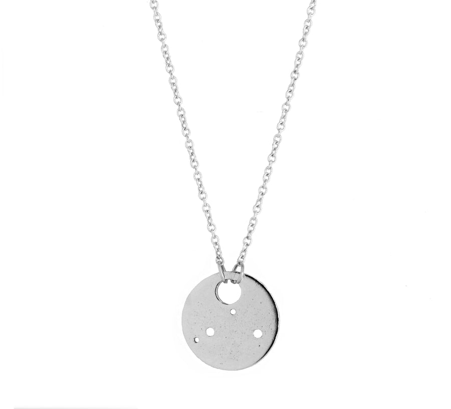 Libra Zodiac Constellation Necklace / Silver or 14k